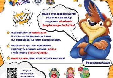 Udział w XVII edycji ogólnopolskiego programu edukacyjnego ,,Akademia Bezpiecznego Puchatka