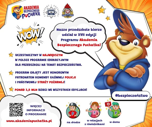 Udział w XVII edycji ogólnopolskiego programu edukacyjnego ,,Akademia Bezpiecznego Puchatka
