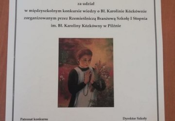 Konkurs on-line wiedzy o bł. Karolinie Kózkównie