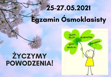 Ósmoklasiści – życzymy Wam powodzenia!!!