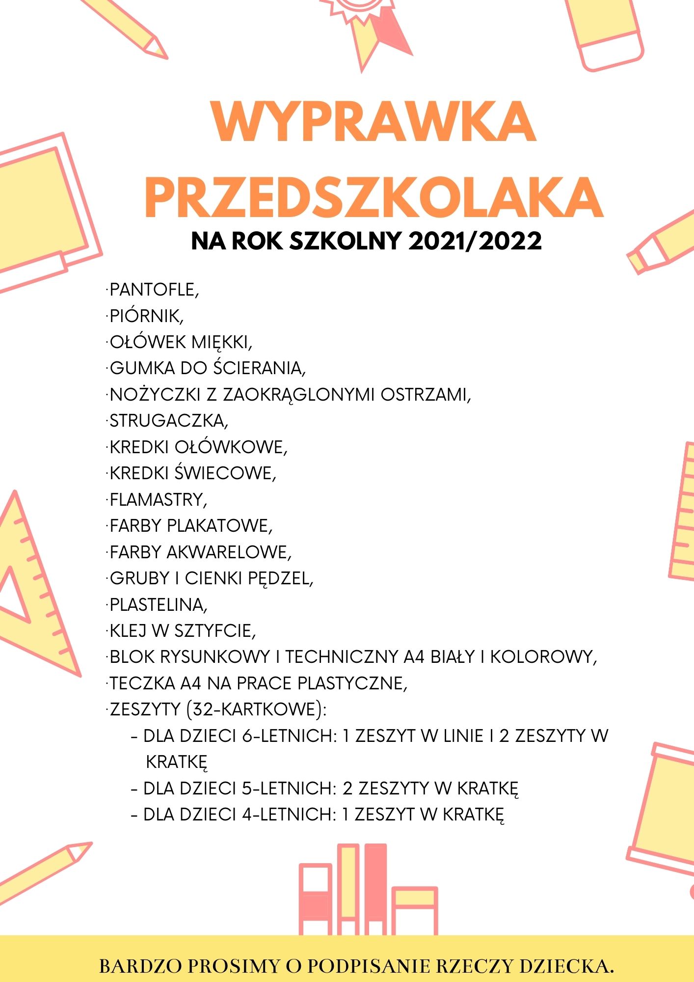 Wyprawka dla Przedszkolaków