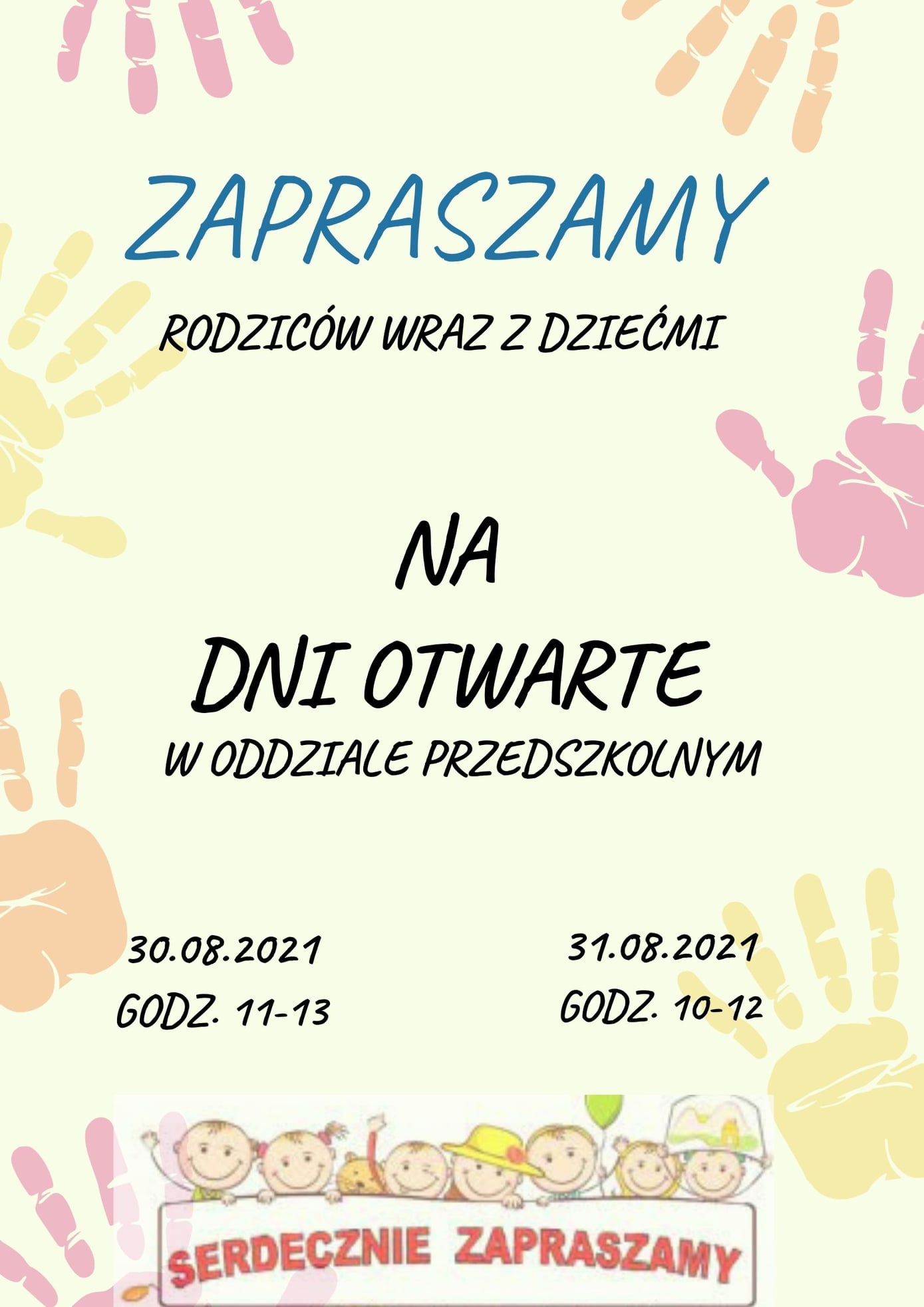 Dni otwarte oddziału przedszkolnego