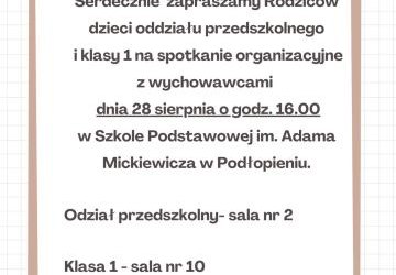 Spotkanie organizacyjne