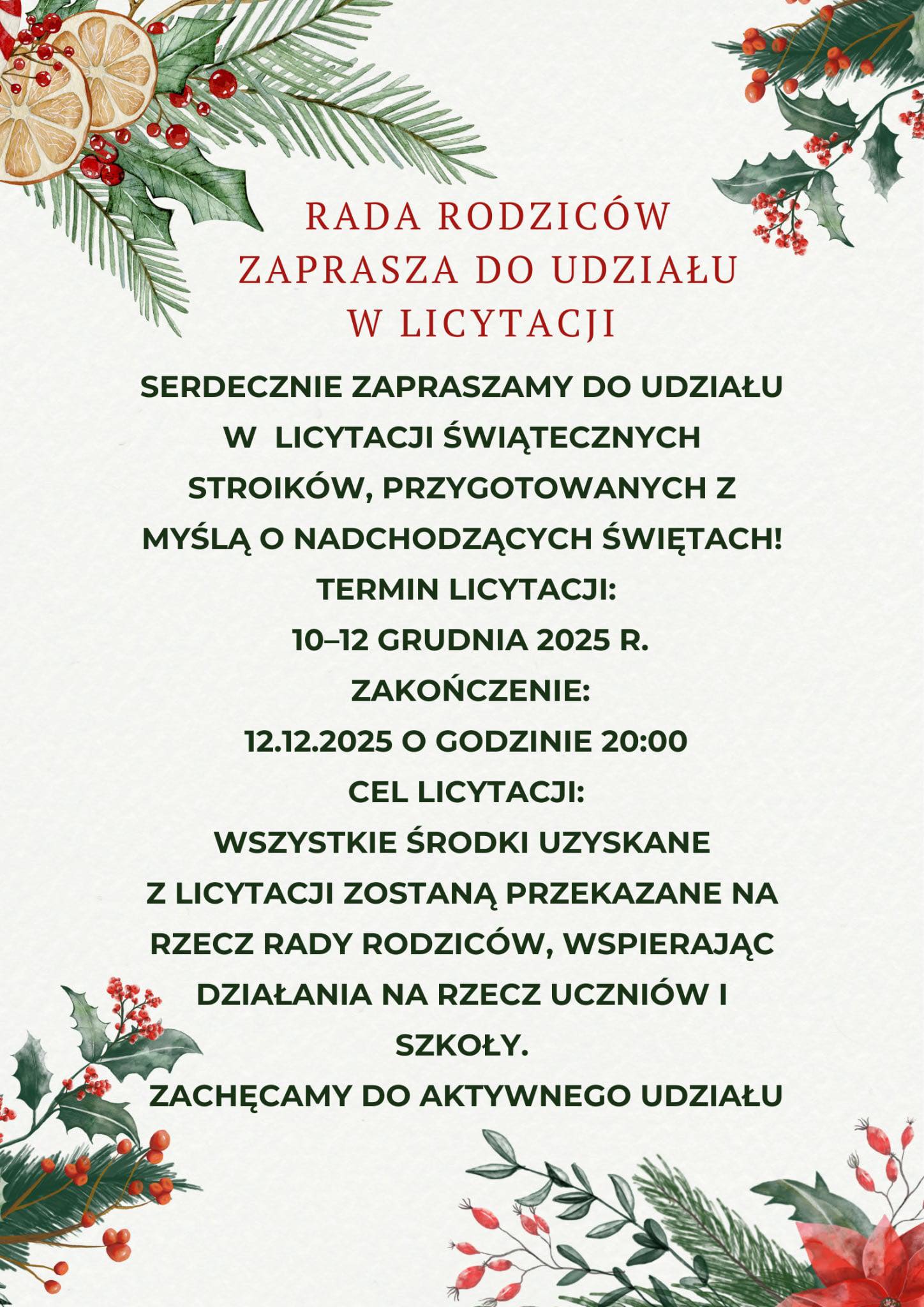Rada Rodziców zaprasza do licytacji