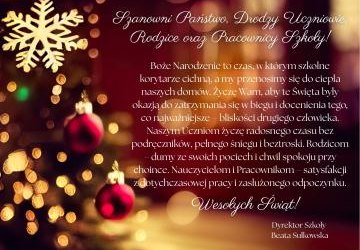 Życzenia bożonarodzeniowe