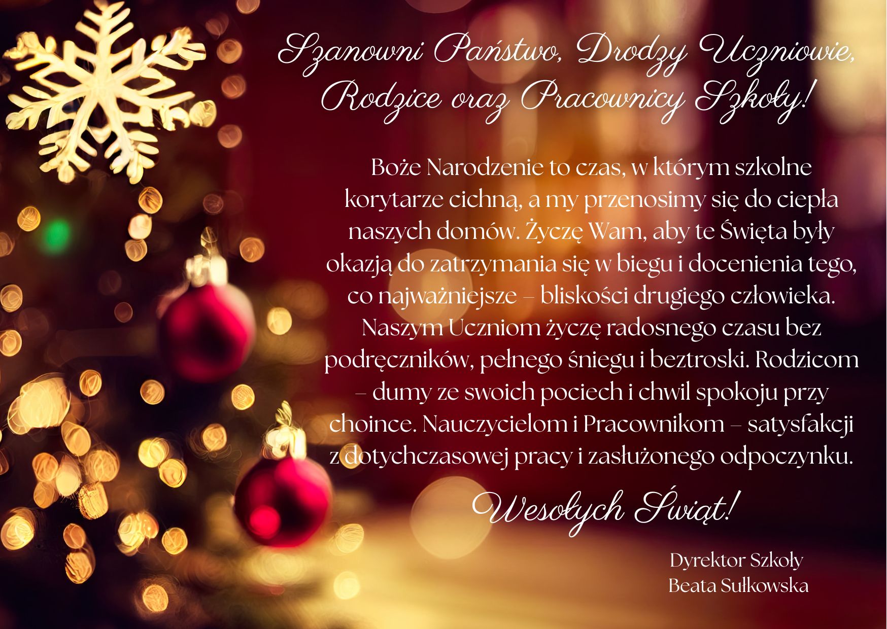 Życzenia bożonarodzeniowe