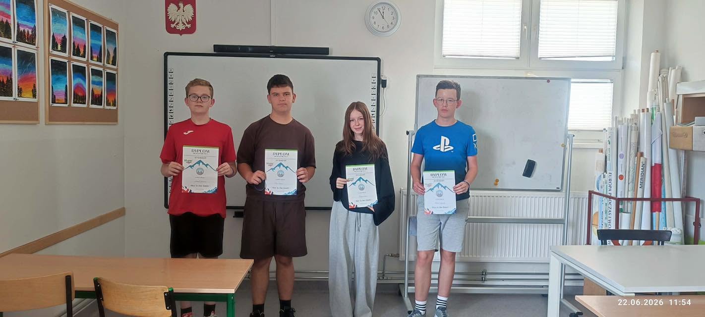 Nasi uczniowie podjęli wyzwanie i wzięli udział w ogólnopolskim konkursie języka angielskiego Everest!